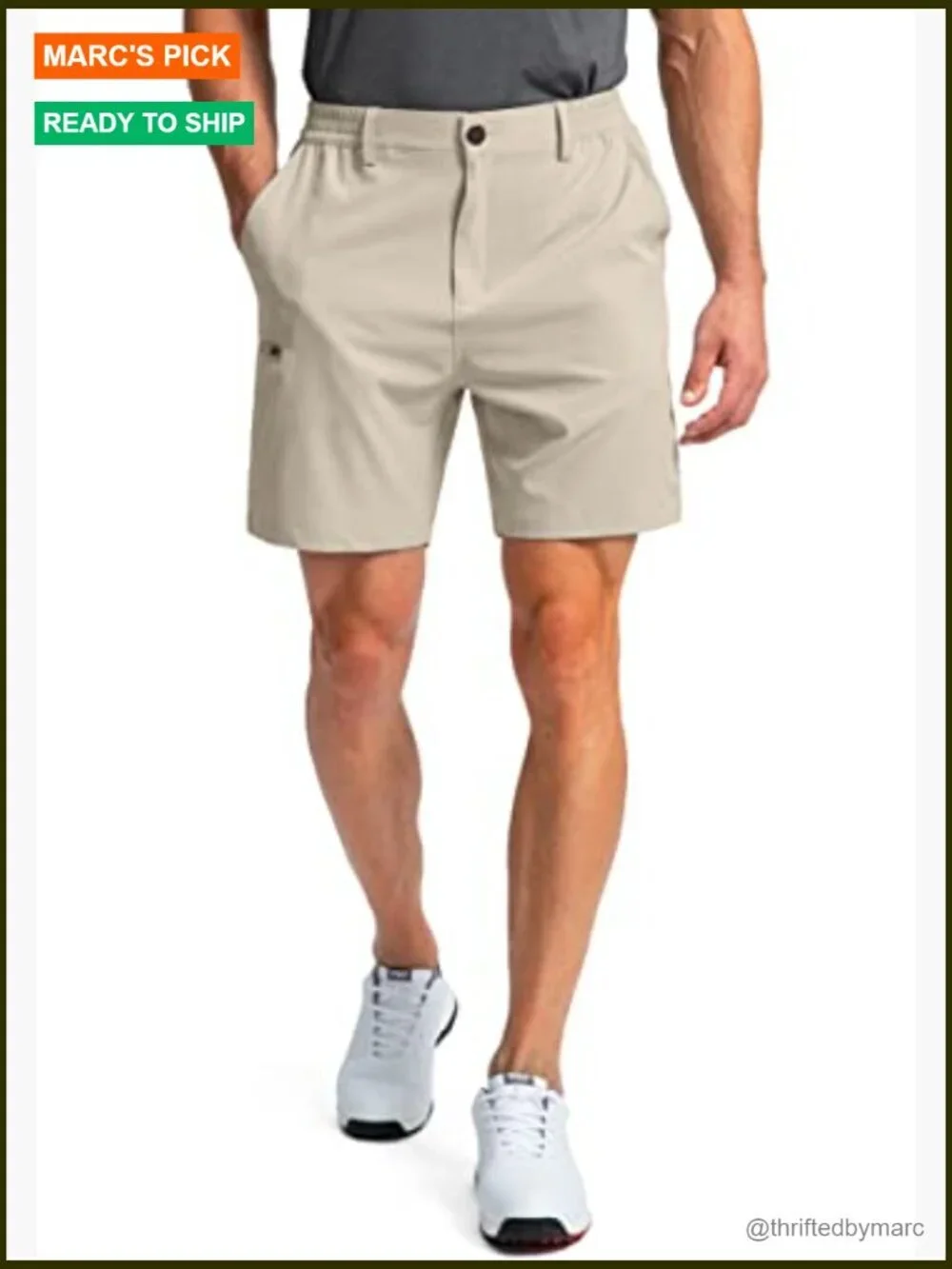 Men's Stretch Quick Dry Golf Shorts with 6 Pockets for Hiking Work